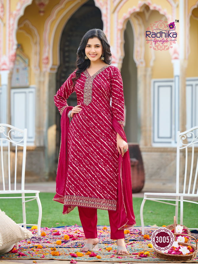 Rivazo Vol 3 By Radhika Rayon Designer Kurti With Bottom Dupatta Wholesale Price In Surat
